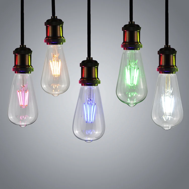 Лампа накаливания ST64 Edison, винтажная лампа накаливания, 40 Вт, E27, 220 В, ST64, античный стиль, лампа накаливания