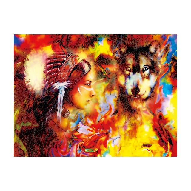 Lion And Woman Animal Painting Bedroom Wall Diy Customization Oil Art Numbers Canvas Diamond Drawing
