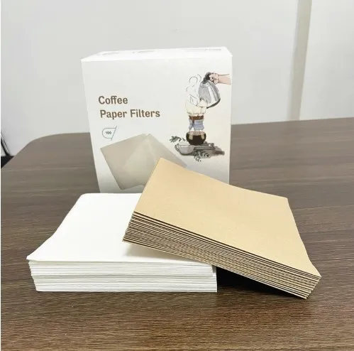 Natural 6 Cup Classic Bleached Large Square Pour Over Making Disposable Drip Chemex Filter Papers