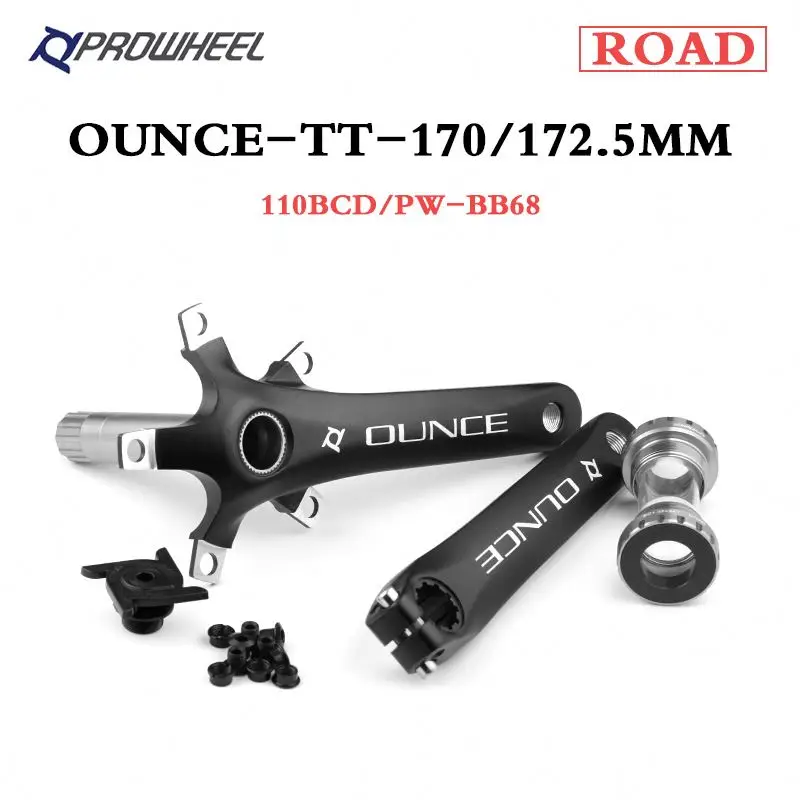 Комплект Шатунов PROWHEEL 110/130BCD для дорожного велосипеда 170/172 5 мм шоссейные/складные велосипедные кривошипы и Нижний Кронштейн BB