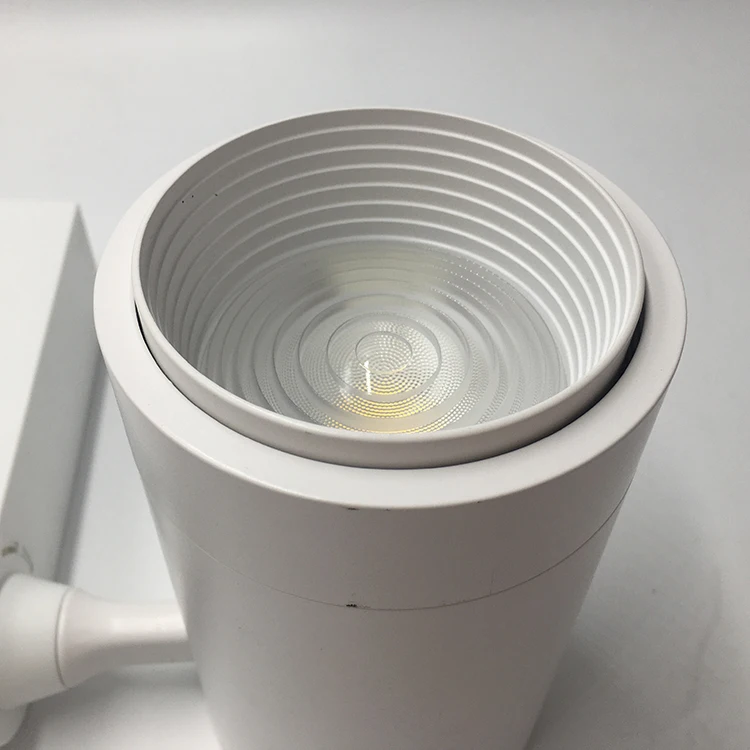 Indoor LED COB track light CE RoHS 20W 30w adjustable beam angle 30 to 60 degree