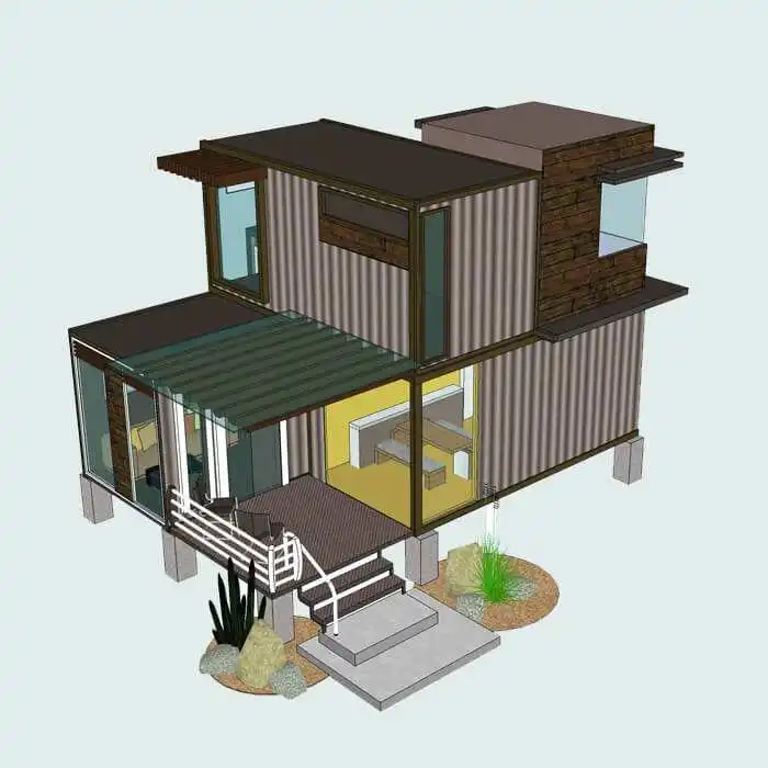 / 20ft/40ft Container Living Modern Prefab Container Allstar Flat Pack Container Hotel House Modification 2 Bedroom Modular Home