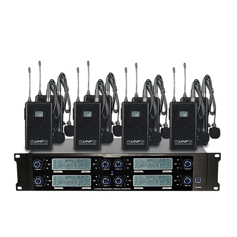 EPXCM/TP6008 Long Distance UHF 8 Channel Wireless Microphone Handheld Gooseneck Conference Metal Material for Conference, stage
