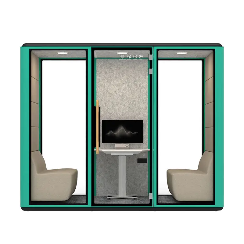 Aluminum Frame Acoustic Soundproof Office Work Booth Meeting Pod Privacy Mobile Office Phone Booth