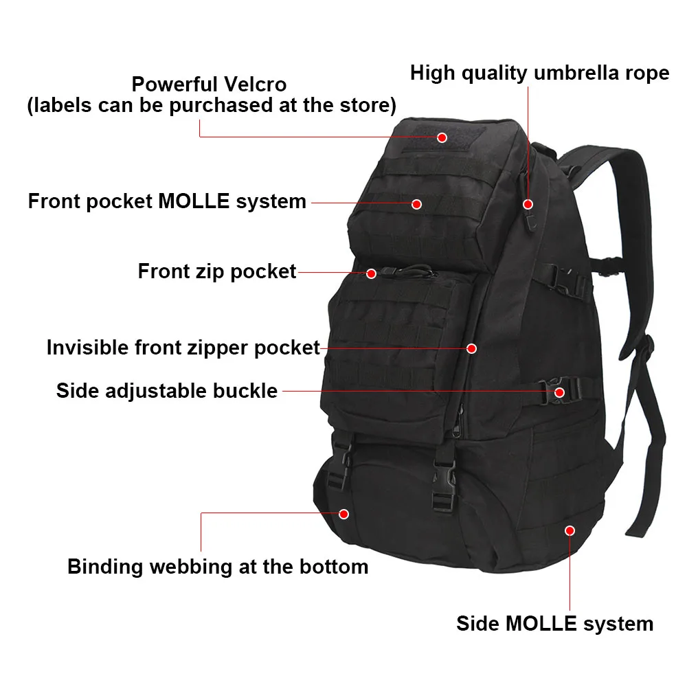 bag 900D encryption Outdoor mountaineering bag camouflage  backpack high-capacity waterproof Tactical multifunction