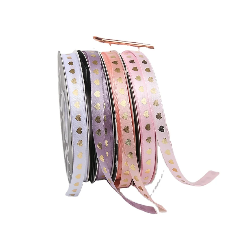 
Multi-color heart-shaped satin ribbon flower wrapping band bowknot cake gift wrapping ribbon 