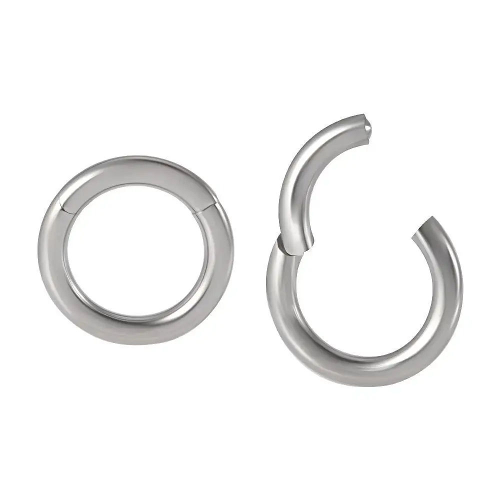 Surgical Steel Segment Hinged Hoop Earring Plugs Septum Clicker Nose Ring Cartilage Tragus Helix Piercing Jewelry