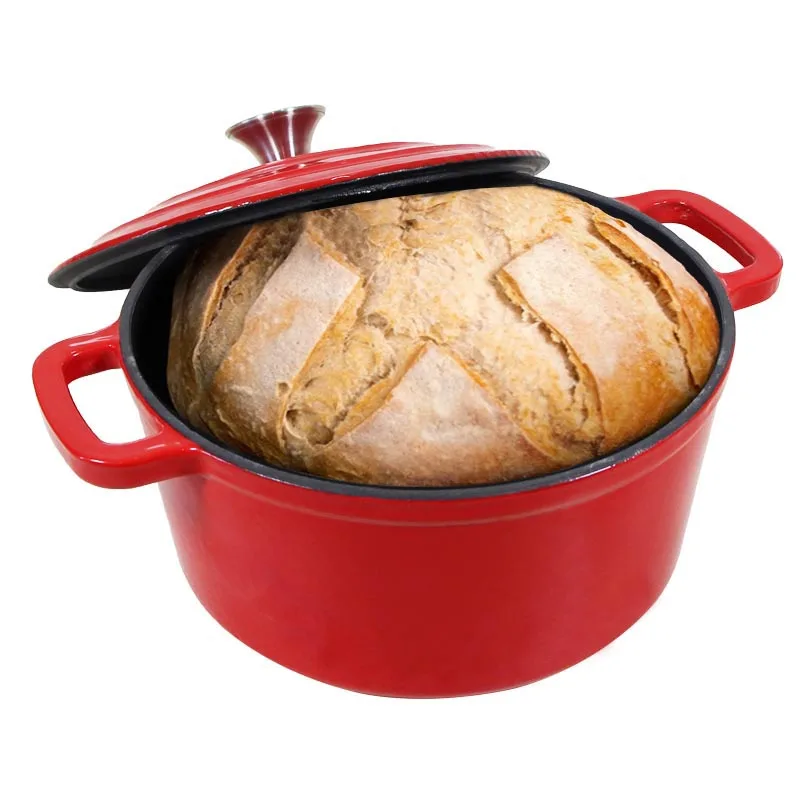 Kitchenware Sets Non Stick Enameled Cast Iron saucepan with Lid  Pot Round Shape braise pan Pot  cast iron for 5QT of cookware