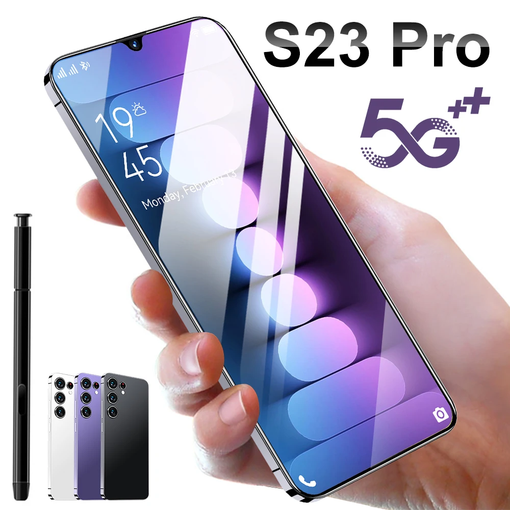 Original S23Pro 7.0-inch full screen lightweight smartphone multifunctional support face unlock the global version made in china