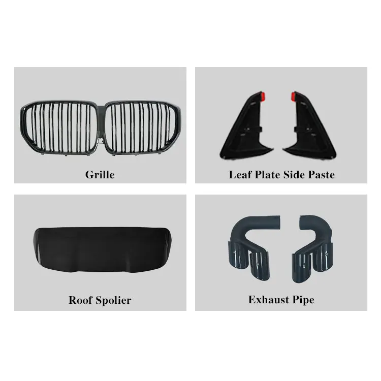 High quality F95 X5M Bodykit for bmw X5 G05 Upgrade to X5M Car Bumper Side Skirts Roof Spoiler Over Fenders