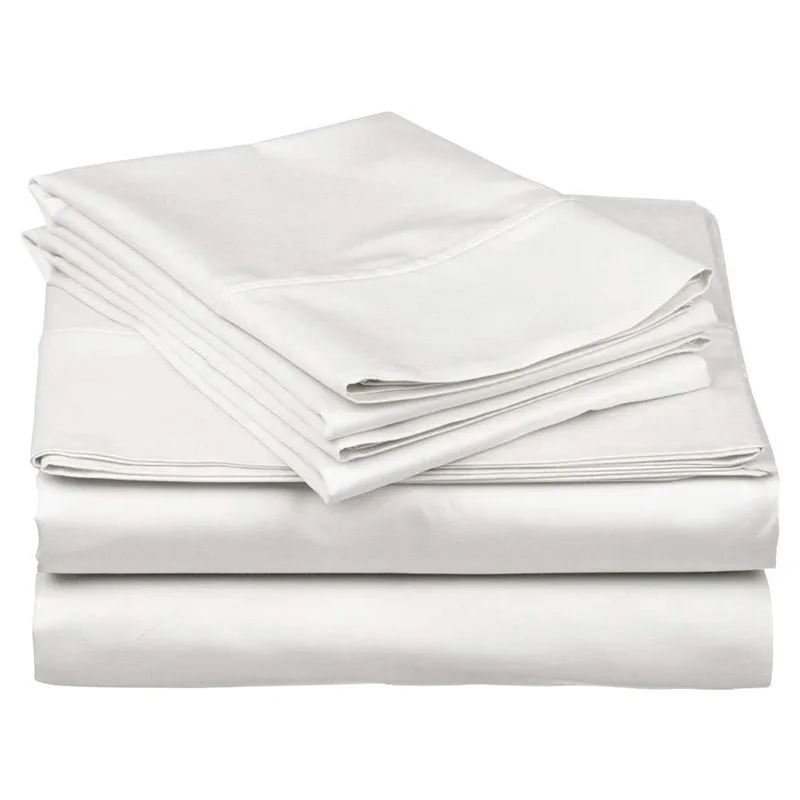 Amazon White Basics  Bedsheet Lightweight Super Soft 100% Polyester Microfiber Bed Sheet in a Bag 4pcs Sets