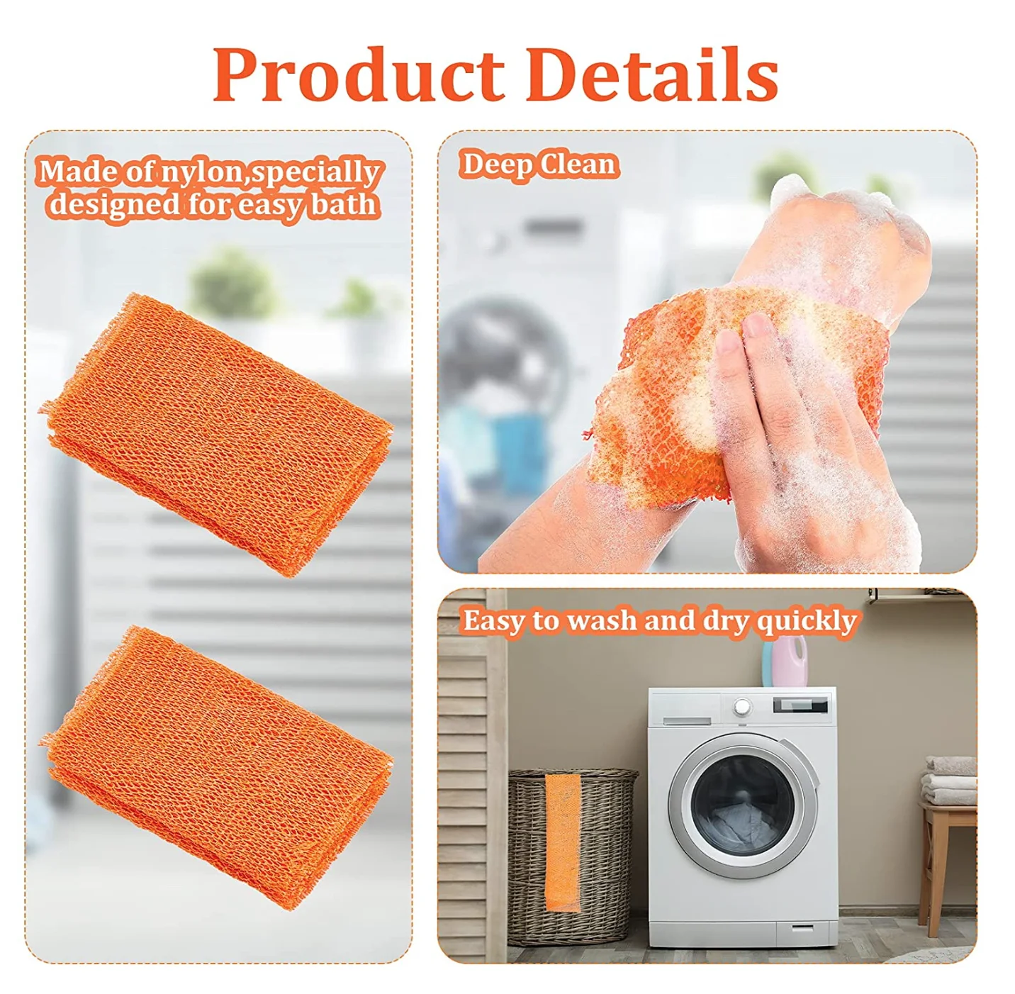 body scrubbing exfoliating African nylon washcloth net bath mesh sponge African net sponge