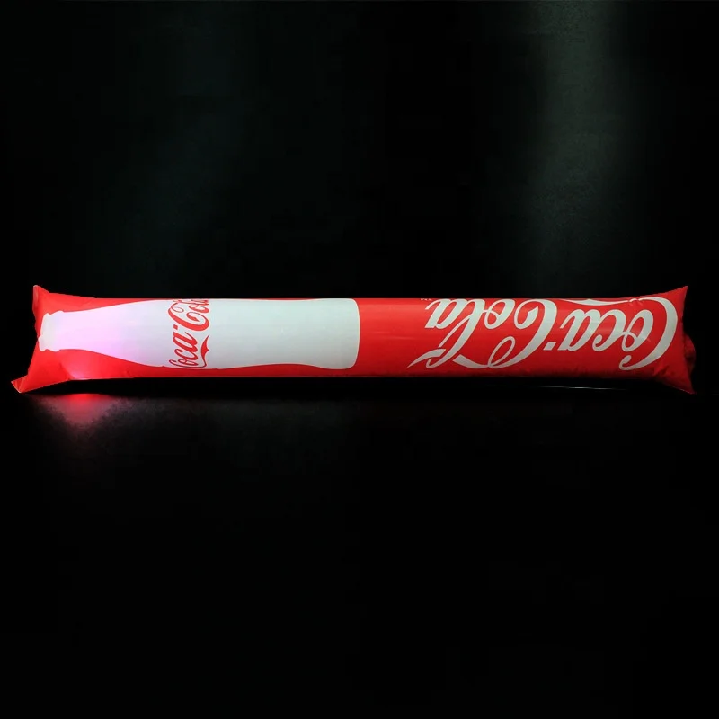 Custom Logo Promotional Party Supplies Advertising Game Light-Up Cheering LED Inflatable Plastic Bang Bang Sticks