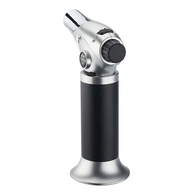 Kitchen Metal Butane Gas Flame Lighter Large Burner Flashlight Lighter Jet House Flame Treatment Gun For BBQ Cooking Tools