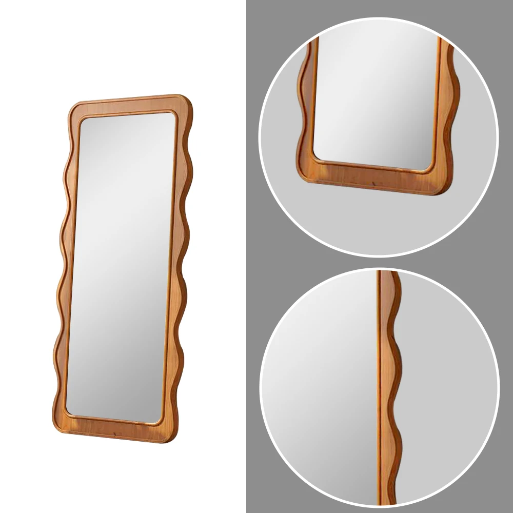 Ins Custom Wood Mirror for Modern Decor Asymmetrical Wall Mirrors Decorative for Bedroom Living Room entryway Irregular Mirror