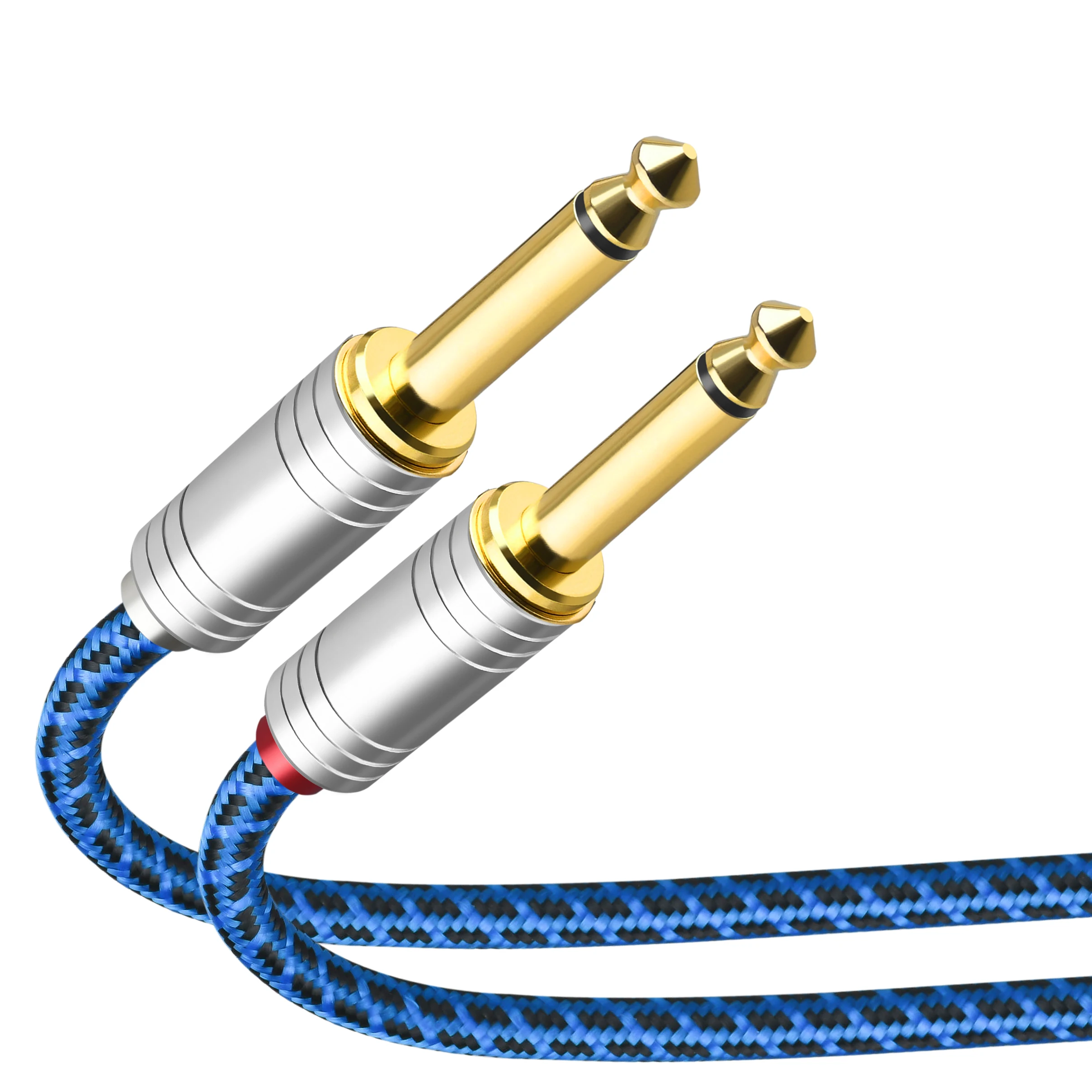 6N OCC 6.35MM Male to Male Audio Cable 6.5mm guitar instrument Patch TS 1/4 Inch Cable for E-Piano Saxophone Bass