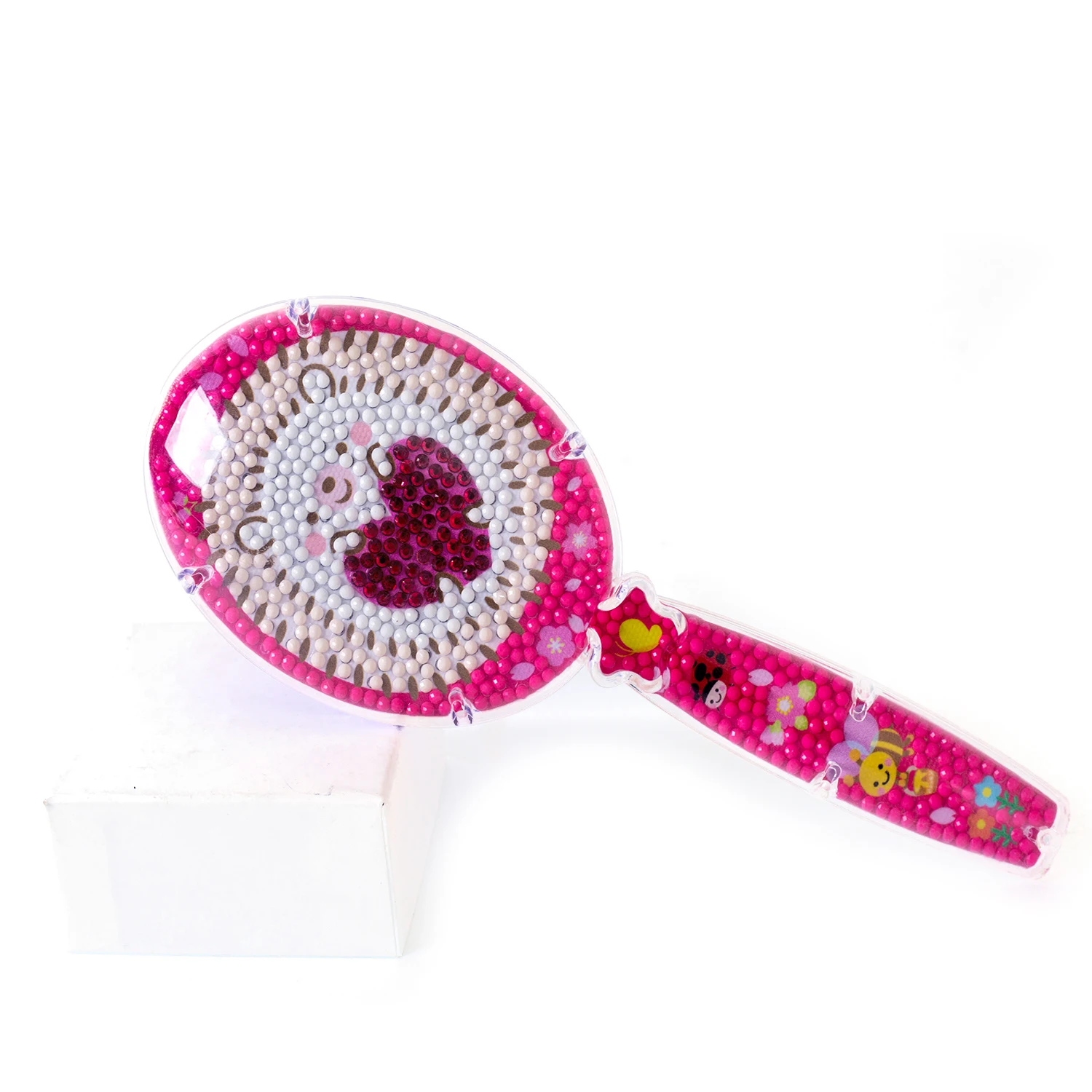 Latest design DIY KIT kids gift Customized pattern Educational activity heart hedgehog diamond paint  hair combs