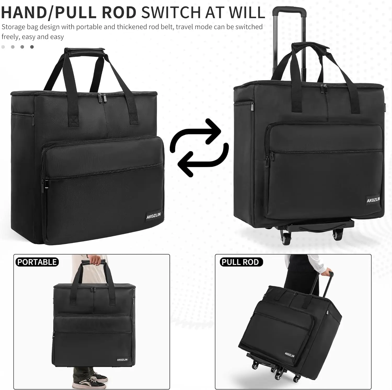 Free Sample Computer Carrying Case Bag for Keyboard and Main Processor Case, Portable Computer Storage Bag for Desktop Tower
