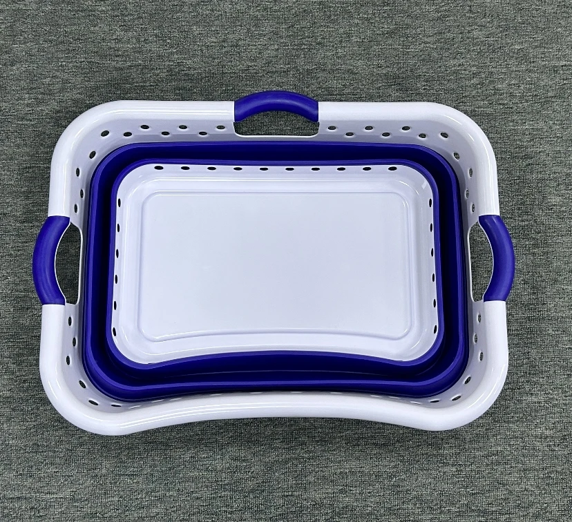 Three-handle Bathroom Storage Basket Collapsible Laundry Basket Foldable Bedroom Clothes Hamper