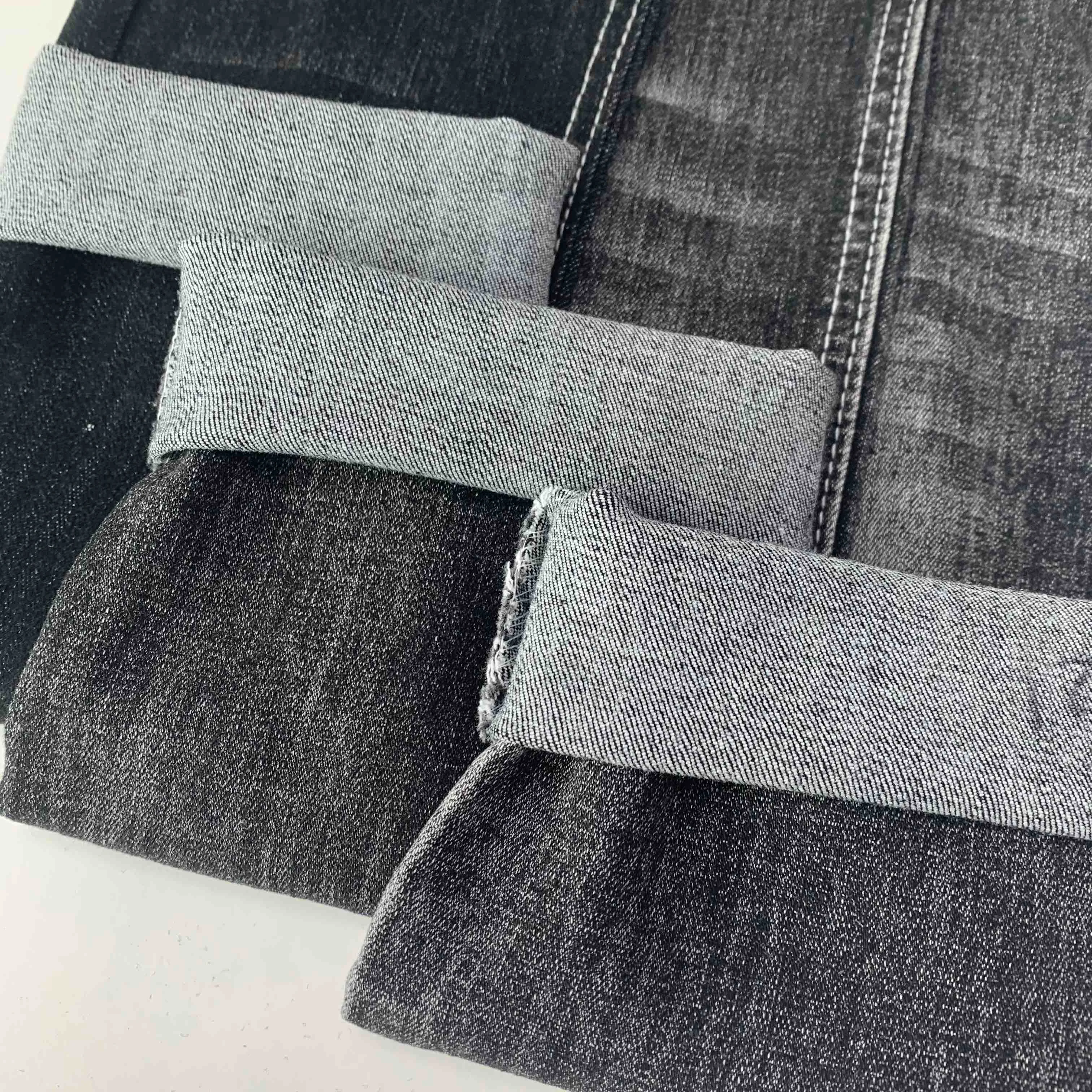 10.5oz Black 73% Cotton 20.3% Polyester Rollo Tela Jeans De Tela Jeans