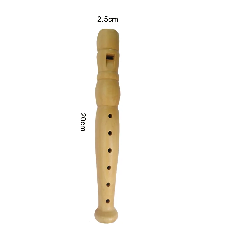 
Custom color 20cm natural music toys wood flute 