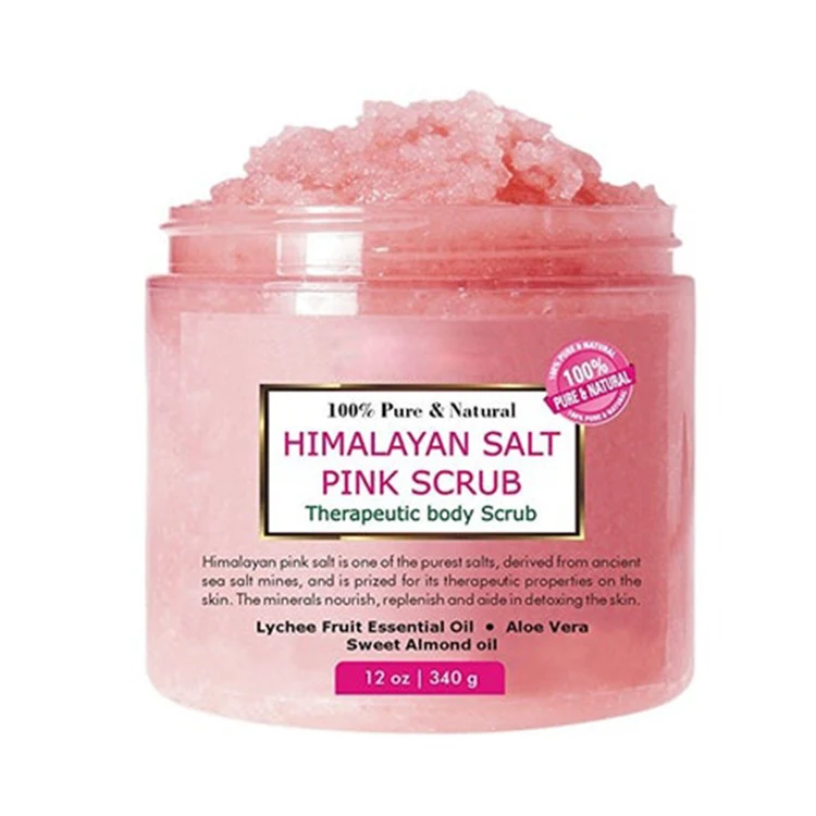 Pink Himalayan Salt Body Scrub100% Natural Exfoliating Body Scrub with Sweet Moisturizes.