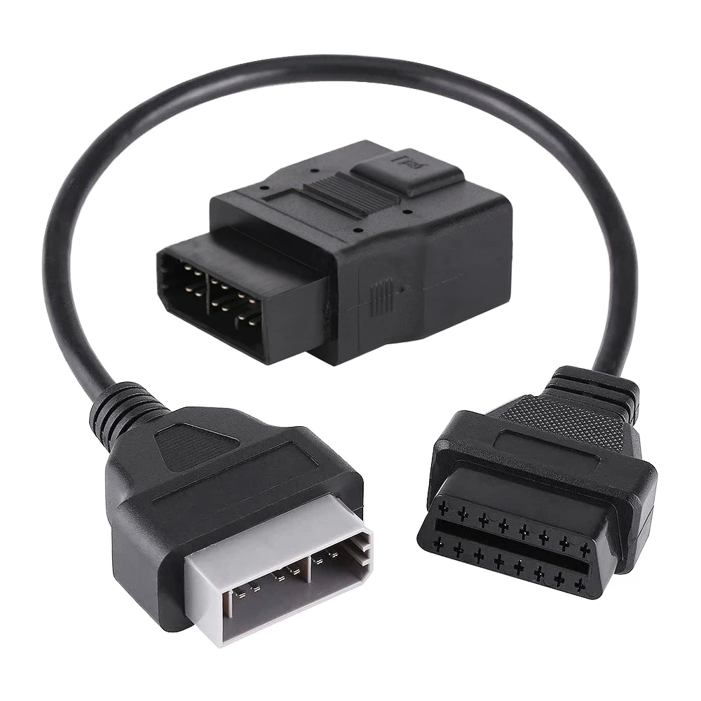 Car OBDII OBD2 16 16pin OBD 2 Consult To OBD1 14 Pin 14pin Female Connector Adapter Scanner Diagnostic Cable For Nissan