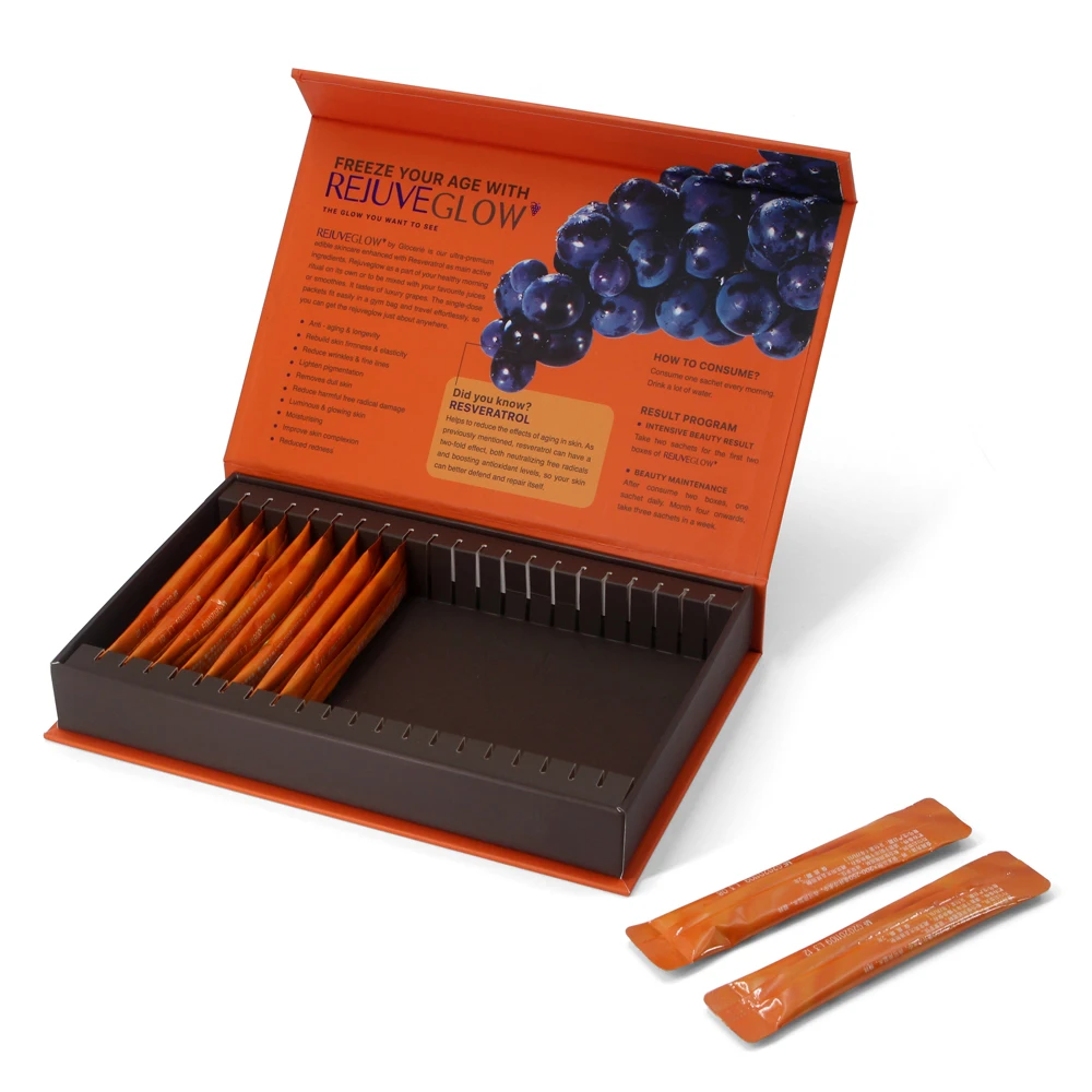 Custom luxury cosmetic honey sachet gift packaging boxes for sachet packages