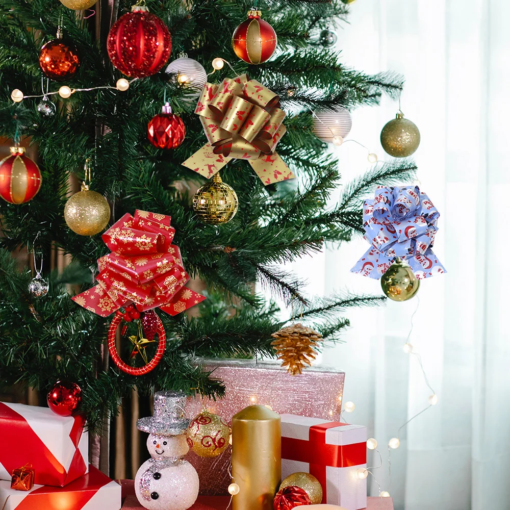 Festive PP Pull Bow for Gift Decoration Dressing up Spherical Bow for Wedding Party Graduation Birthday Celebrations