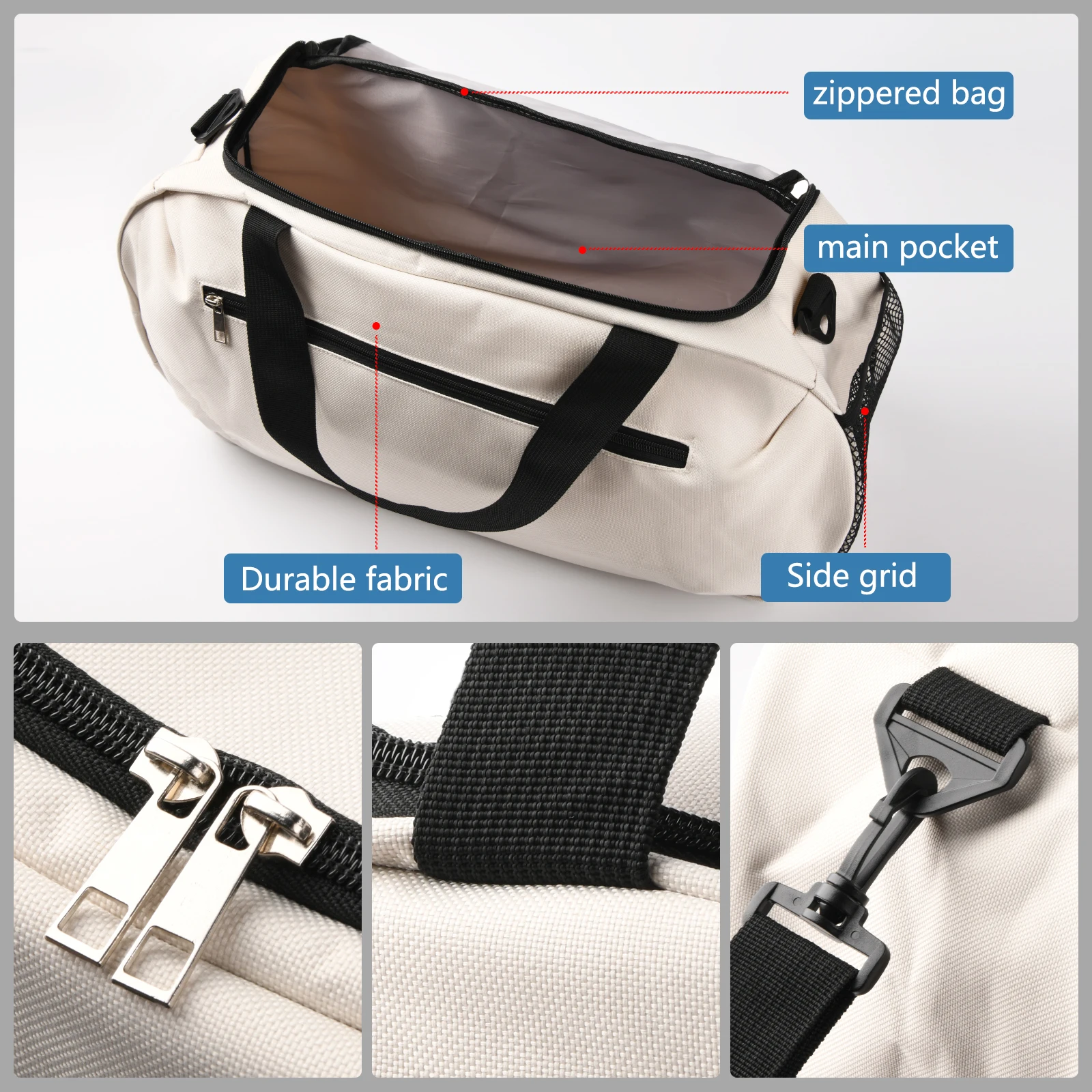 BSCI Custom Print travel duffle bag Trending Designer Waterproof Portable Polyester Luggage Gym tennis Sport leather duffle bag