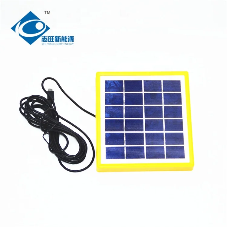 
ZW-2W-6V high efficiency mono solar panel 2W 6V Glass Laminated Solar Panel for solar phone charger 
