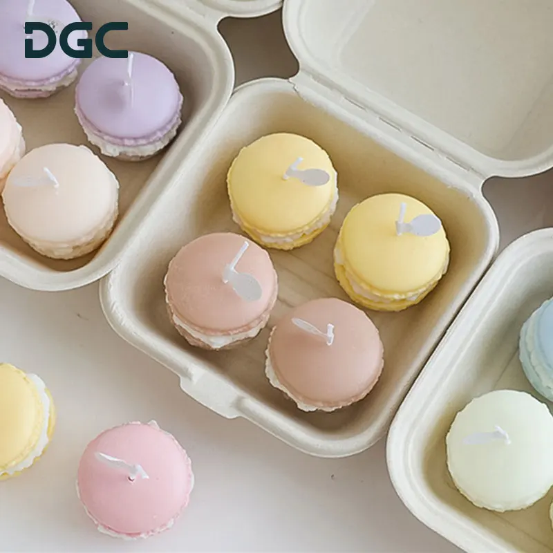 Частная торговая марка DGC ароматическая свеча в форме пищи украшение для дома на заказ цветные ароматические свечи ручной работы макарона десерта