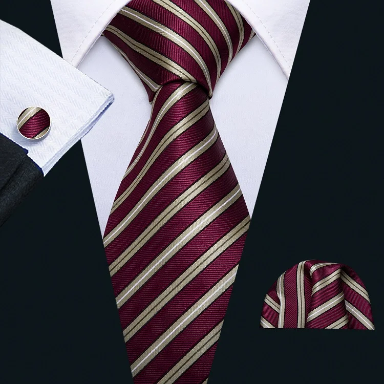 Wholesale New Design Striped Mens Ties Necktie Custom 100% Silk Ties