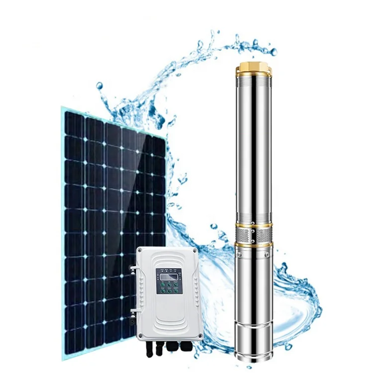 6 Inch 380V 18.5Kw 310m Head High Pressure AC DC Solar Submersible Pump With Solar Panel