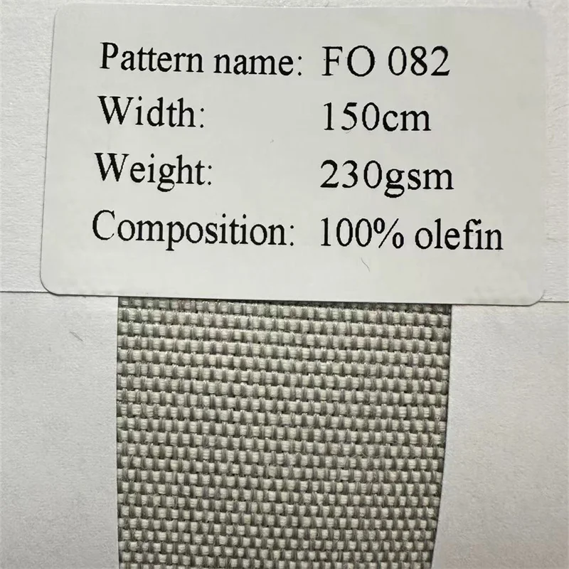 100% Polypropylene Olefin Woven Fabric Lightweight and Waterproof for Outdoor Use on Sofas Awnings Umbrellas Upholstery