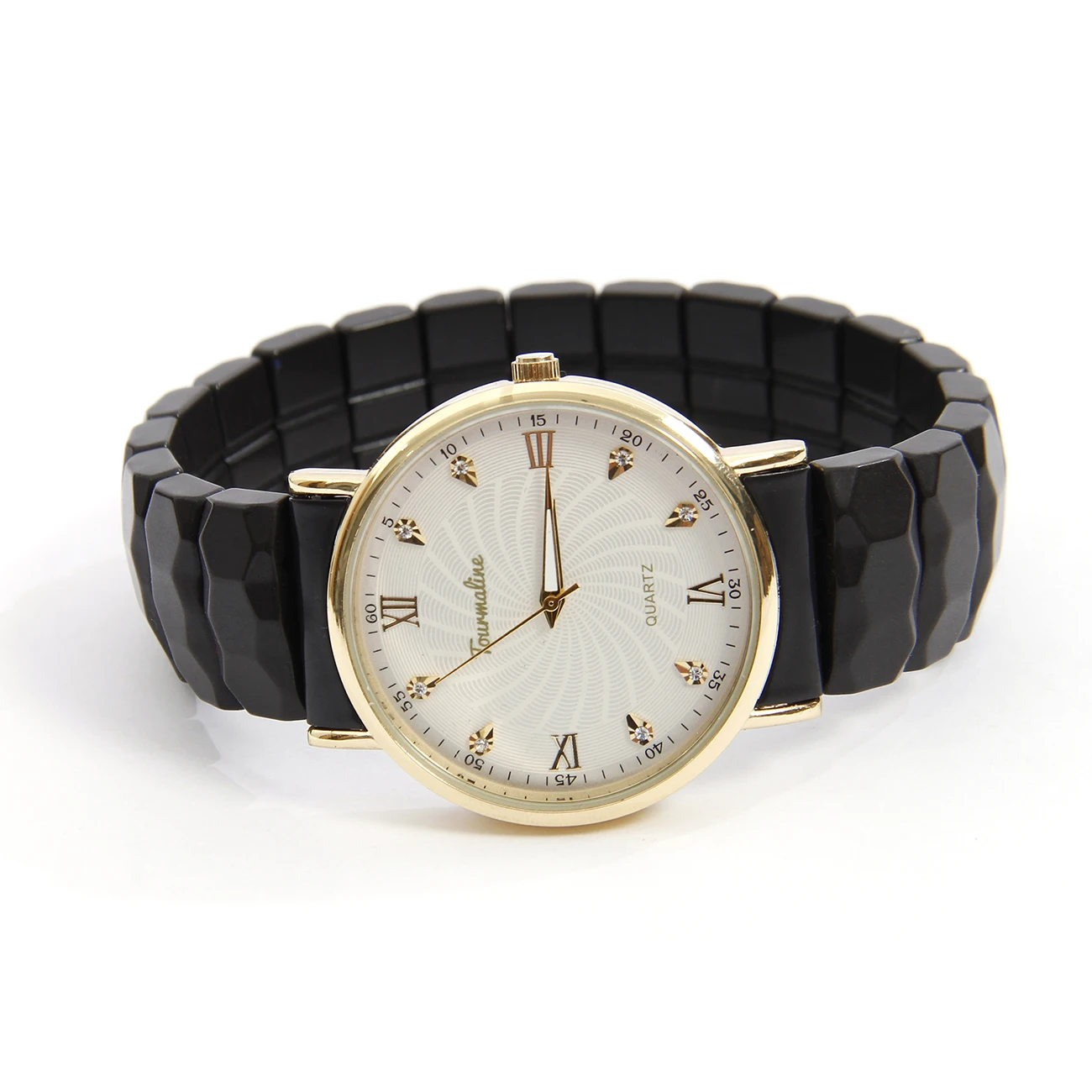 High class  anions and far infrared rays tourmaline ceramic wrist watch