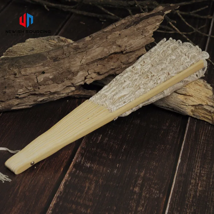 
Hollow-Out Lace Fan Hanging Tassel Folding Cloth Fan Room Decoration Fan Wedding Supplies 