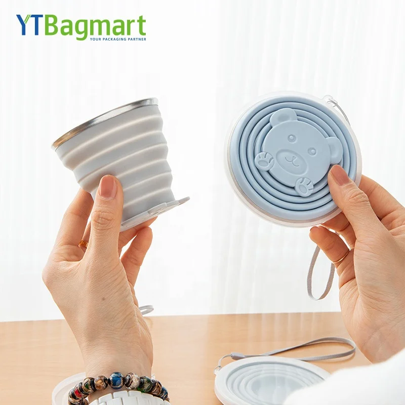 Outdoor Foldable Coffee Cup Silicone Drinking Collapsible Travel Mugs