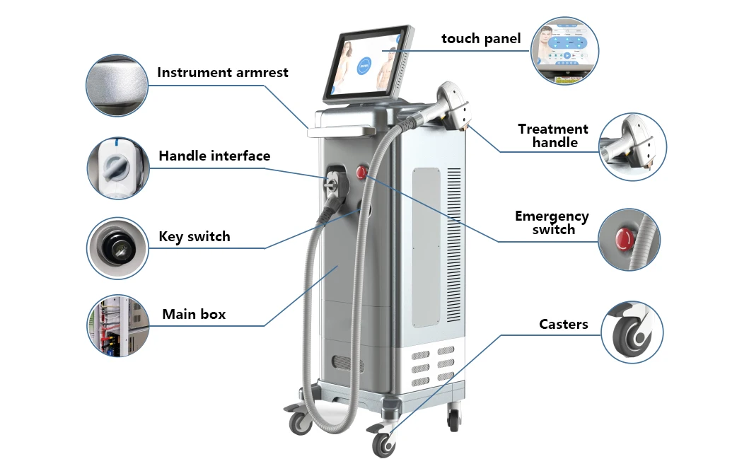 Approval electrolysis machine hair removal 808nm diode laser hair removal machine price for beauty center