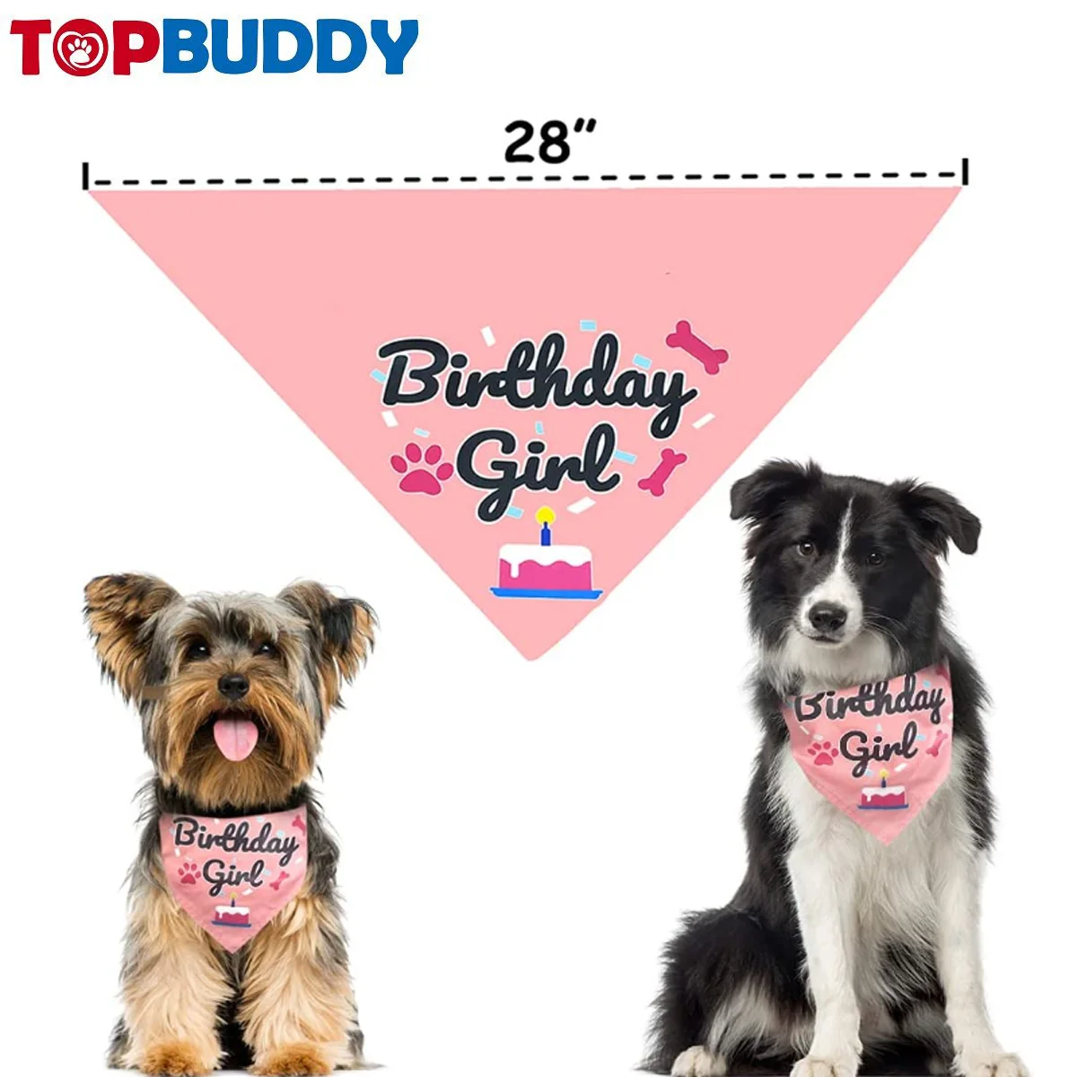Wholesale customized Birthday pattern Dog bandana for pet dogs