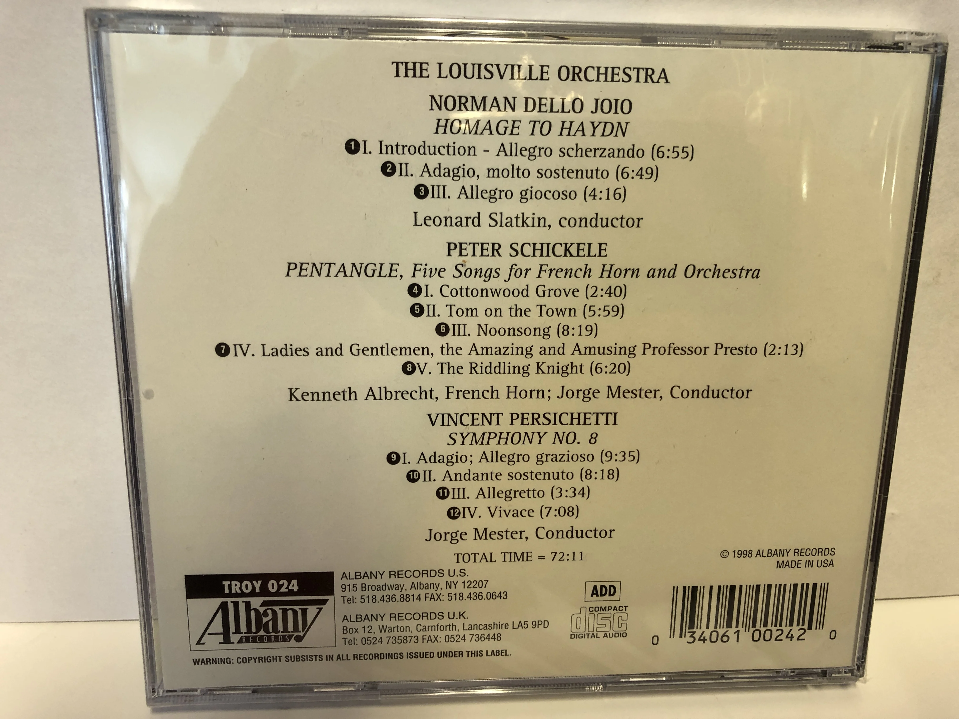 Explore Releases of American Archive Series: Music of Schickele and Persichetti Bro No. 162375