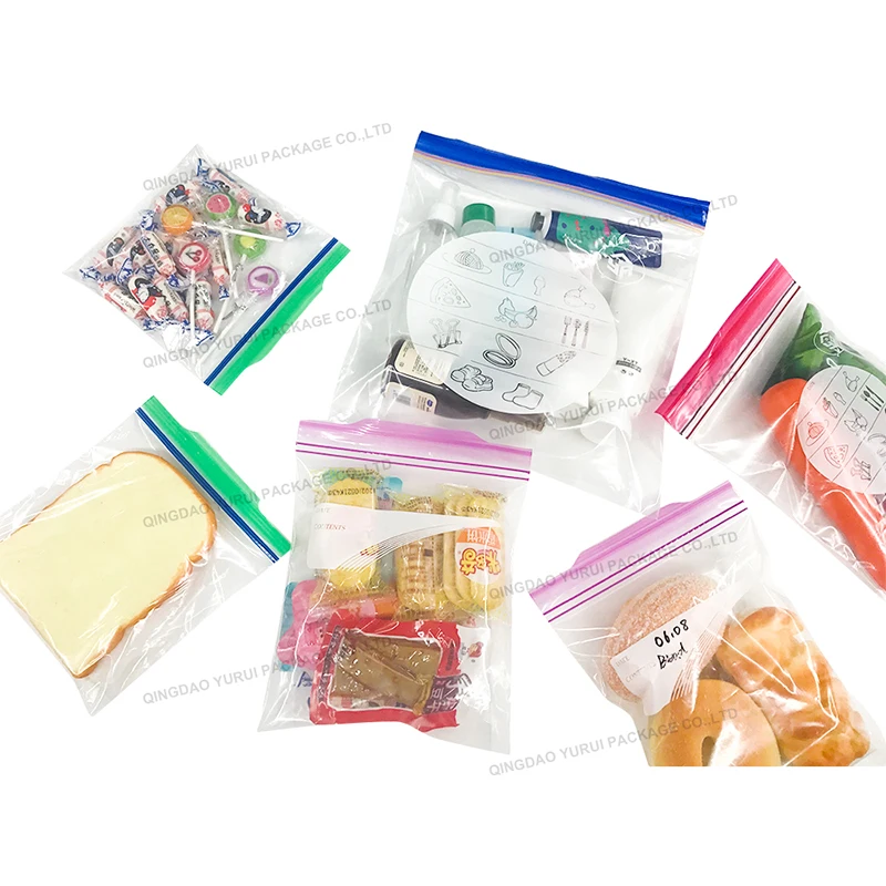 AIUDO Plastic Factory Direct Manufacturer Food Grade LDPE Clear Household Best Seller Moisture Proof Freezer Double Ziplock Bags