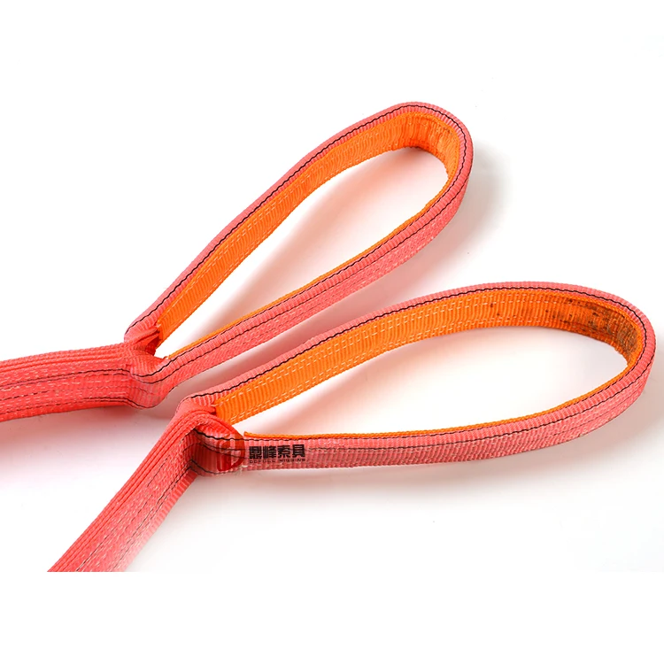 CE 10 тонн, 10000 кг, 1 м, 2 м, 3 м, 4 м, 5 м, 6 м, 8 м, 10 м, оранжевый подъемный строп из 100% полиэстера, плоский лямочный строп