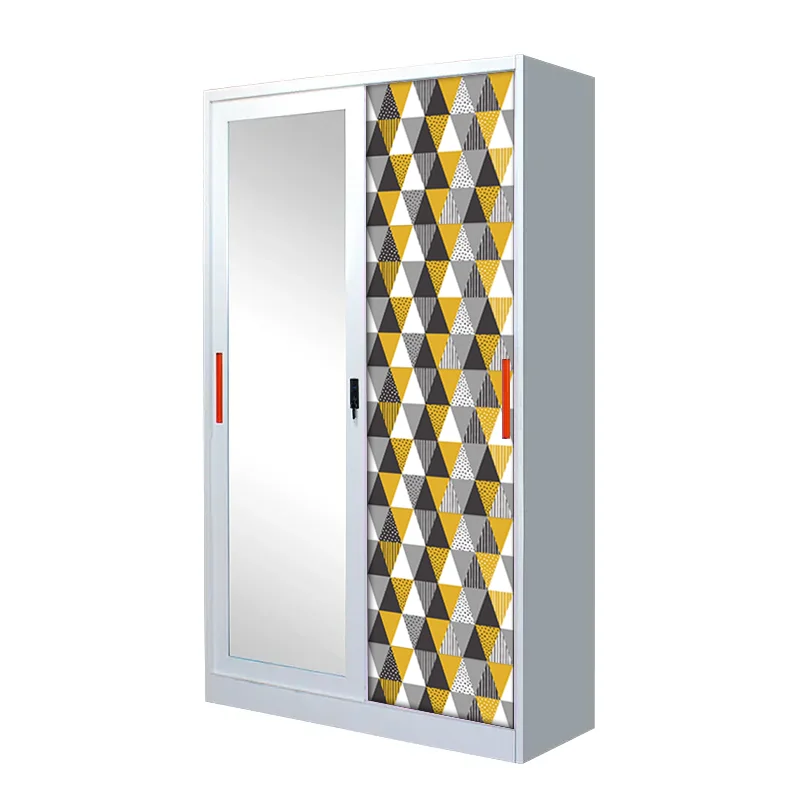 Steel steel  wardrobe almirah metal almirah with locker and mirror