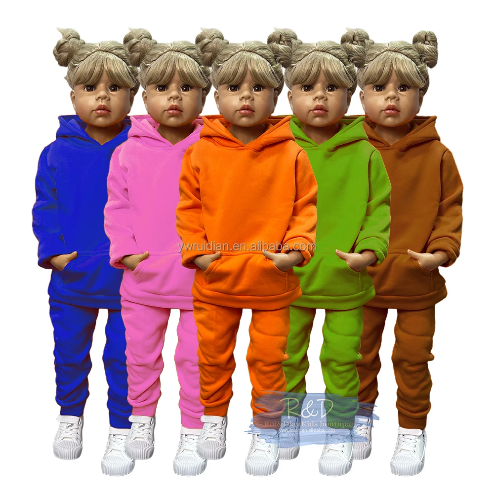 Готов к отправке, Заводские продажи, детский осенний повседневный костюм с индивидуальным логотипом, хлопковые комплекты, Детские комплекты из двух предметов, детская одежда