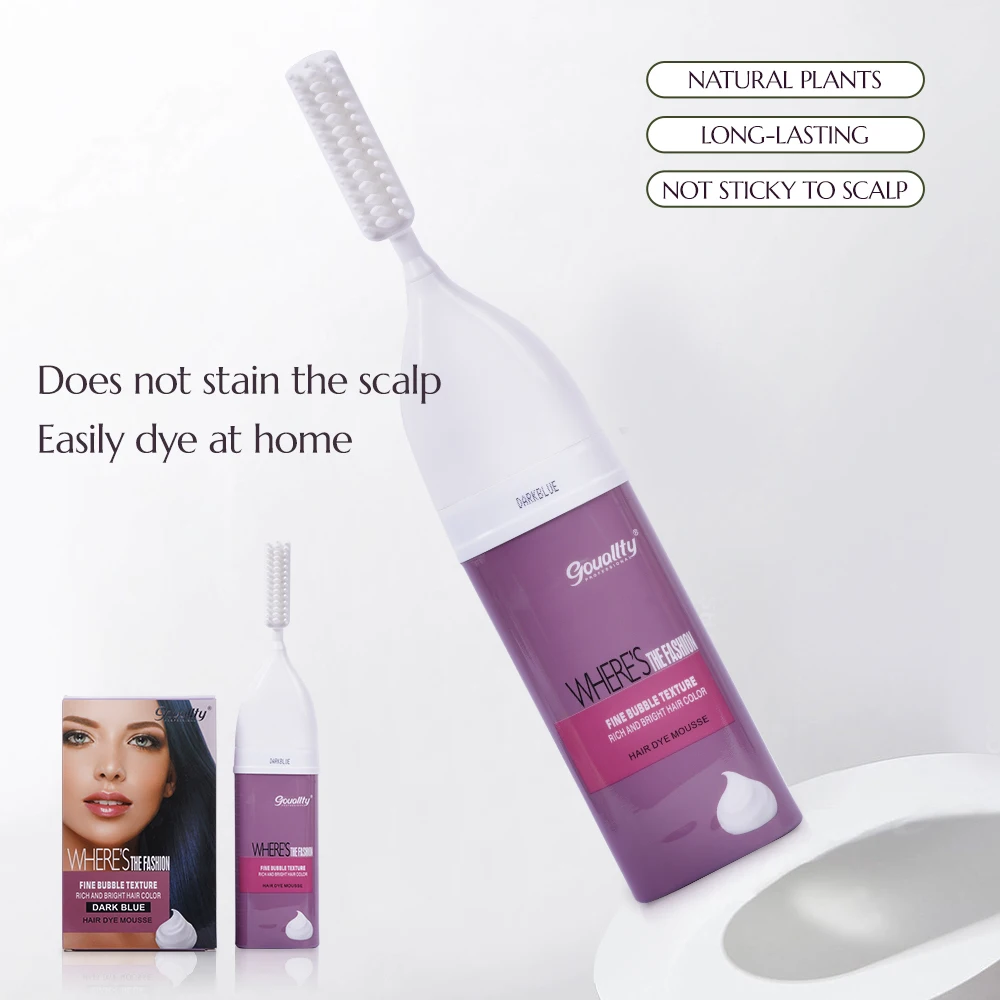 DIY No PPD Natural Black Brown mousse Bubble hair color Cover White Hair Foam Hair Dye