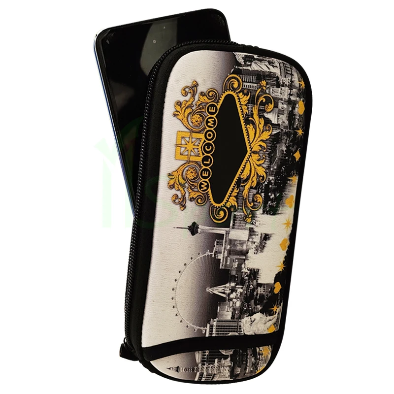 Neoprene Insulated Cell Phone Carry Bag Waterproof Custom Mobile Phone Sleeve Zipper Protector Cover