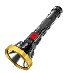 High Lumens Super Bright Powerful Flashlights USB Rechargeable Long Range Torch Light Outdoor Camp Waterproof LED Flashlight