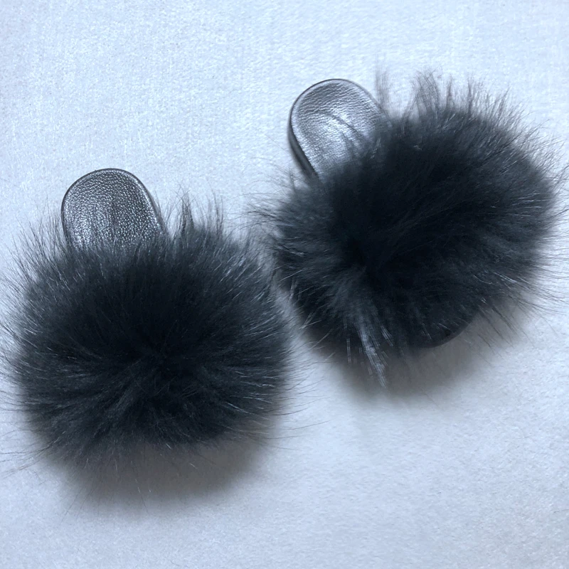  Hot Selling Fashion Comfortable Kid Real Fur Shoes Genuine Fox Children