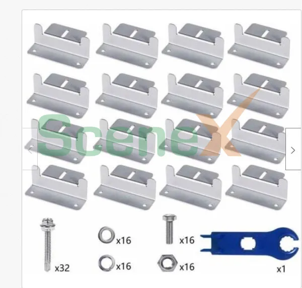 Cheap Solar Panel Z Brackets for Roof Solar Panel Bracket Black or silver DIY Solar Panel Mounting Kits Z Brackets for RV solar